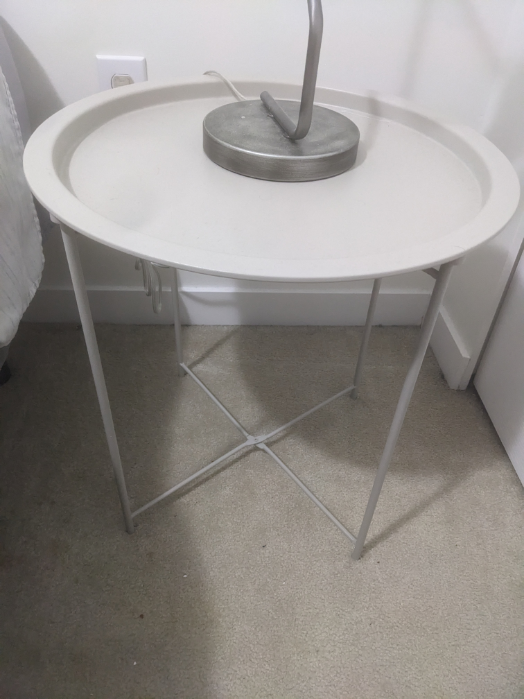metal bedside table