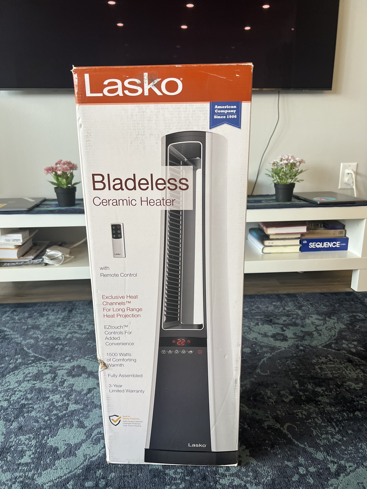 Ceramic heater oscillating bladeless 1500W with remote