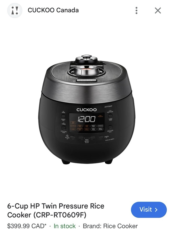 Cuckoo twin pressure rice cooker - photo 3