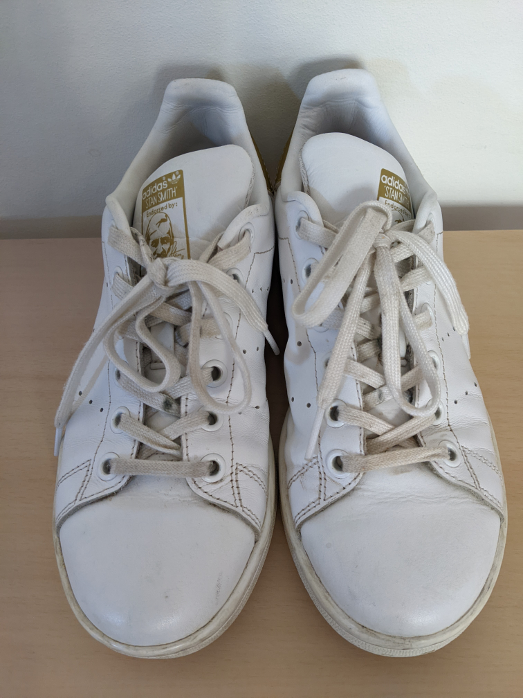 Adidas Stan Smith Shoes Sneakers Footwear White-Gold Size 5.5 image indicator(3)