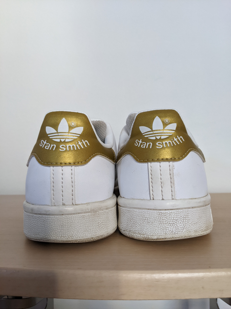 Adidas Stan Smith Shoes Sneakers Footwear White-Gold Size 5.5 image indicator(4)