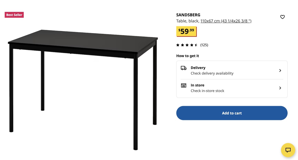 Ikea sandsberg table thumbnail