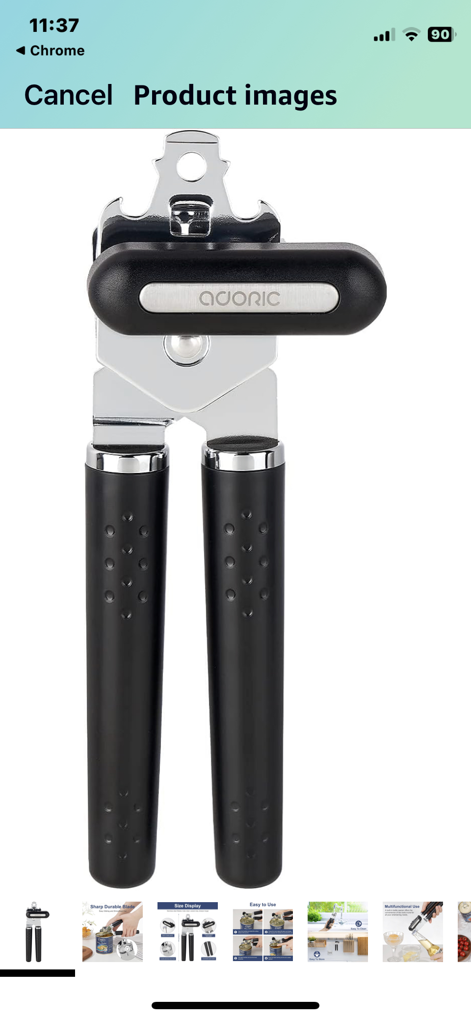 Can Opener, Manual Can Opener Kitchen Durable Stainless Steel image indicator(2)