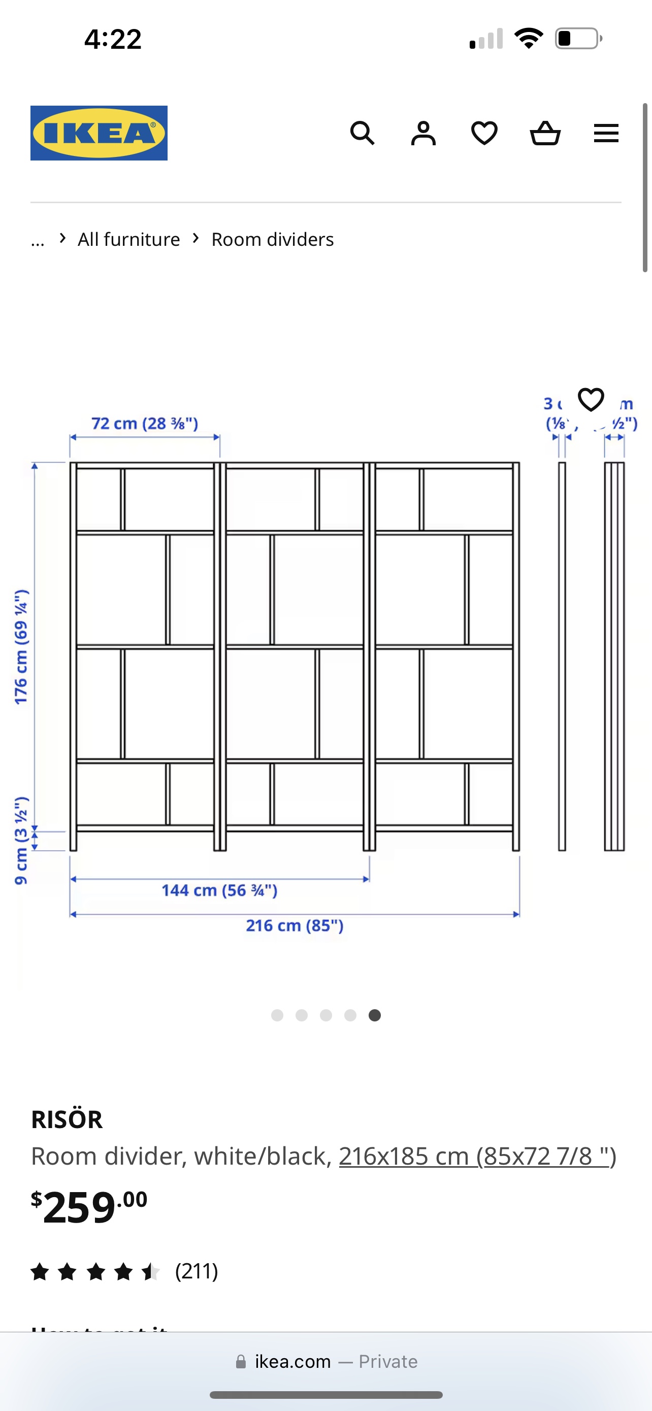 Room Divider / White - photo 3
