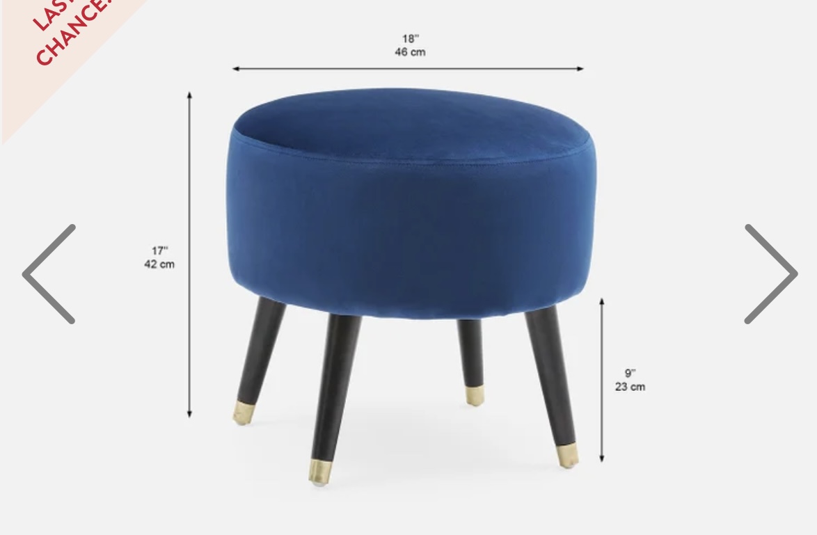 Velvet ottoman - photo 4
