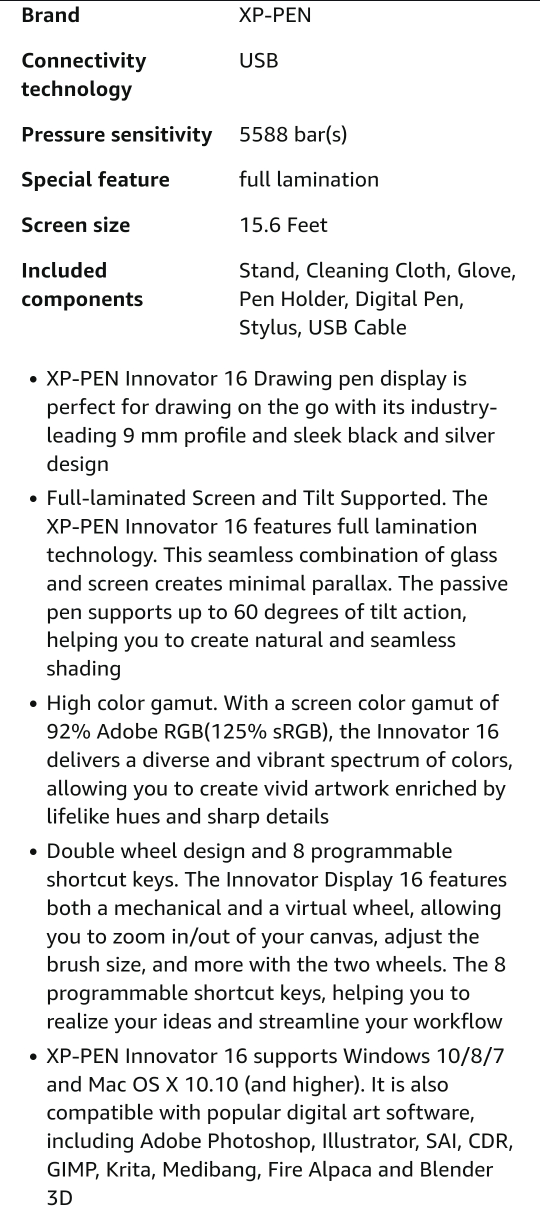 XP-PEN Innovator 16 Pen Display image indicator(4)
