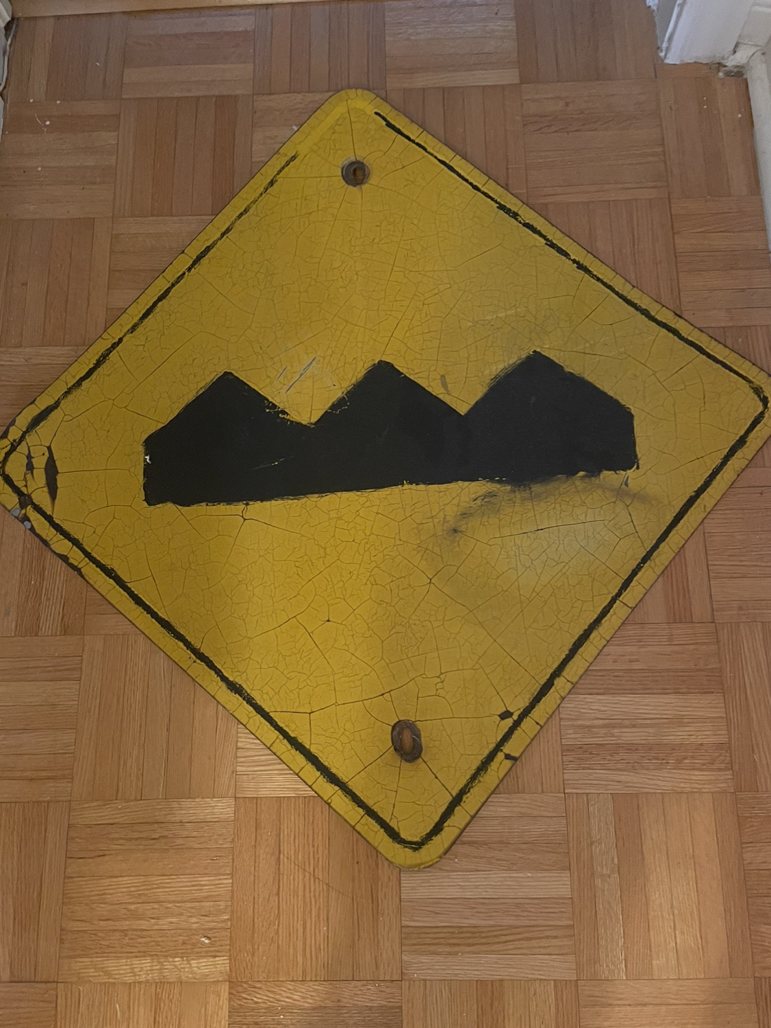 Rustic speed bump sign thumbnail