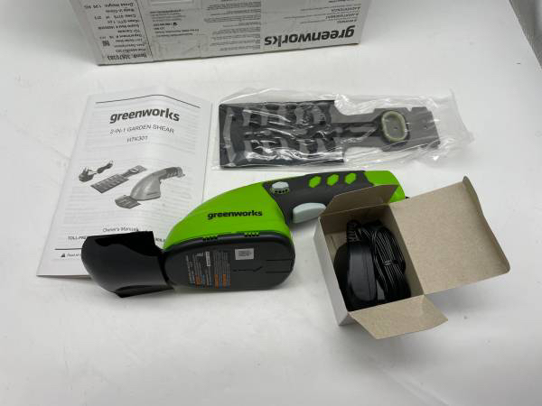 Greenworks 7.2V Cordless Garden Shear - with Battery and Charger - photo 5