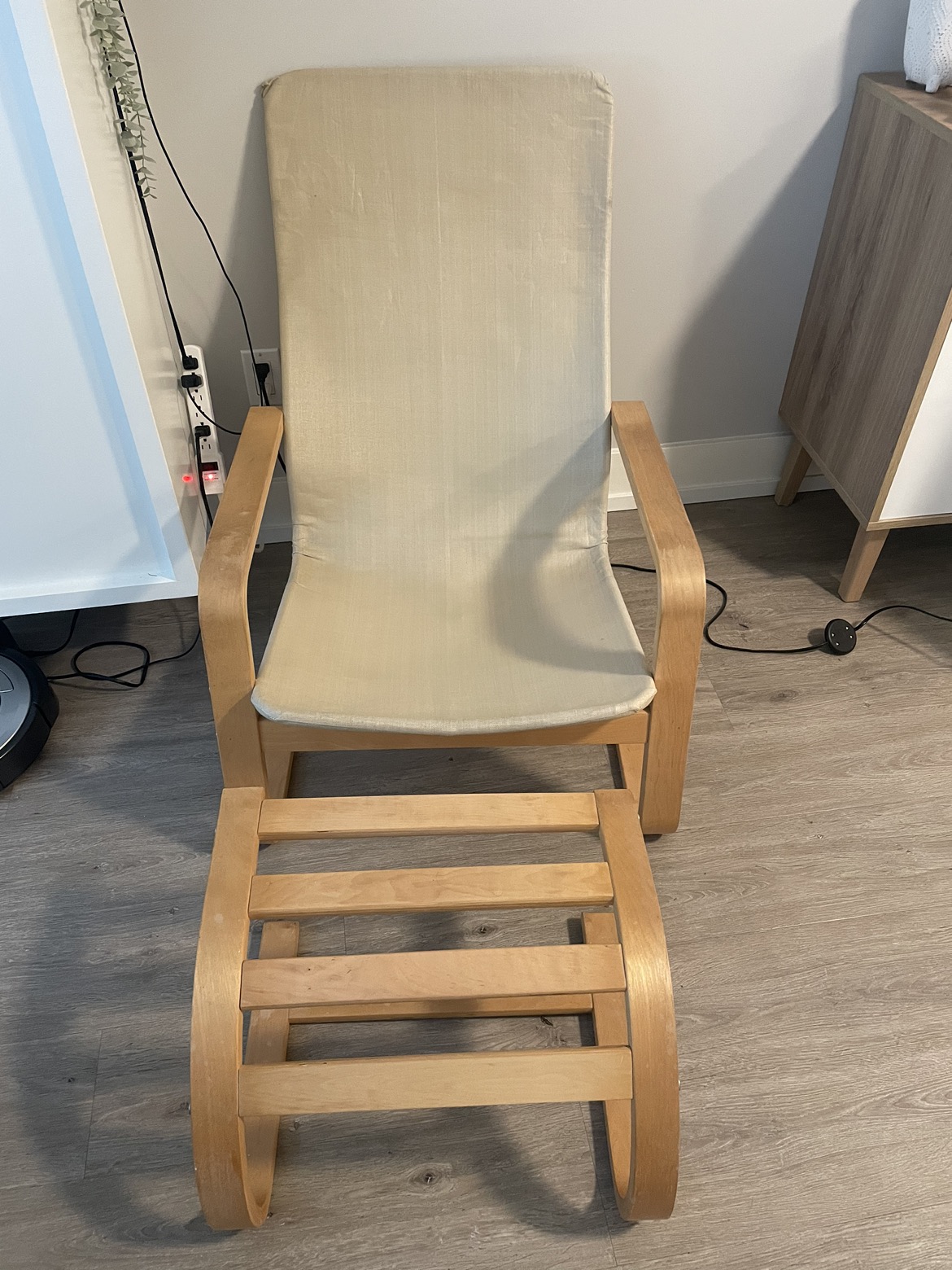 Ikea armchair with Footstool