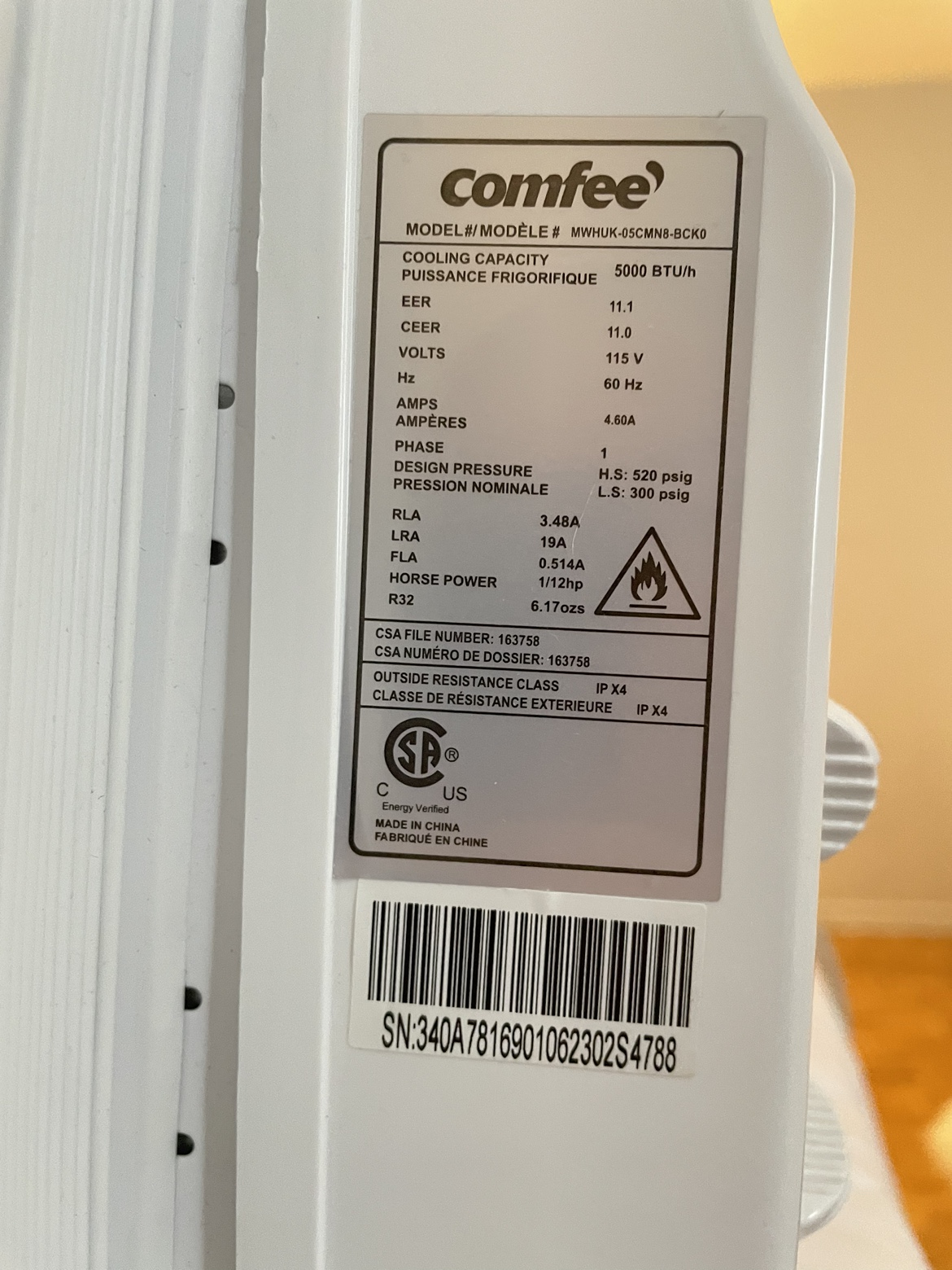 Window air conditioner image indicator(3)