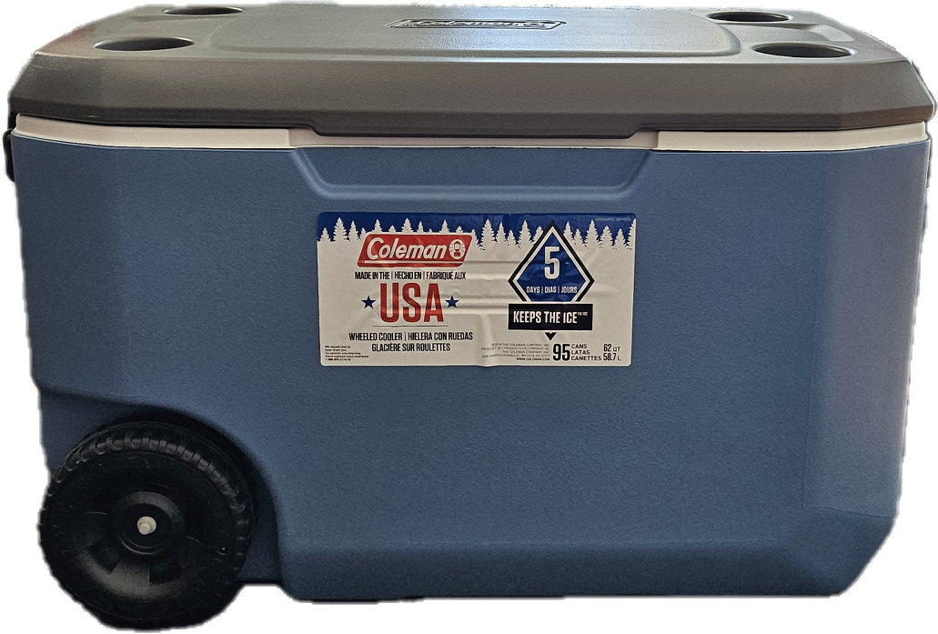 Cooler - Coleman 62QT wheeled cooler