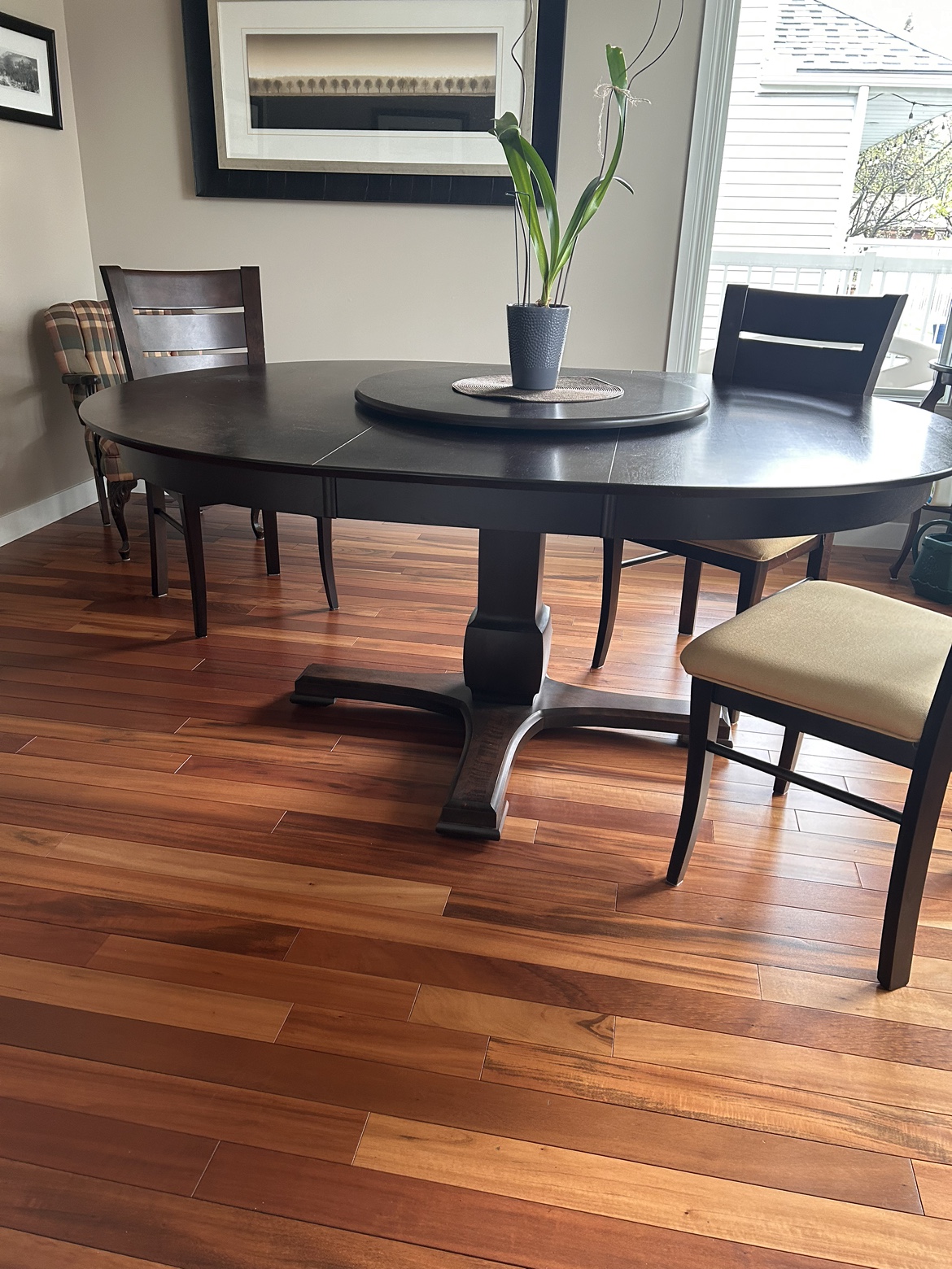 Dining table, a turntable and 4 chairs - photo 2