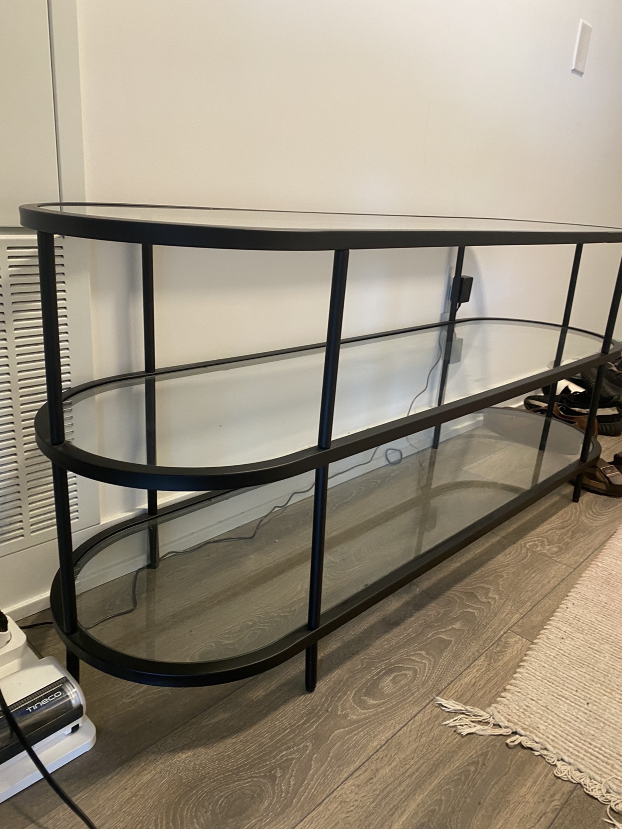 Display table glass and metal frame thumbnail