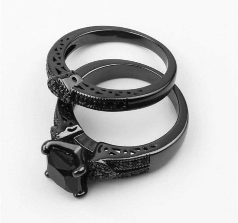 Black Steel rings - photo 3
