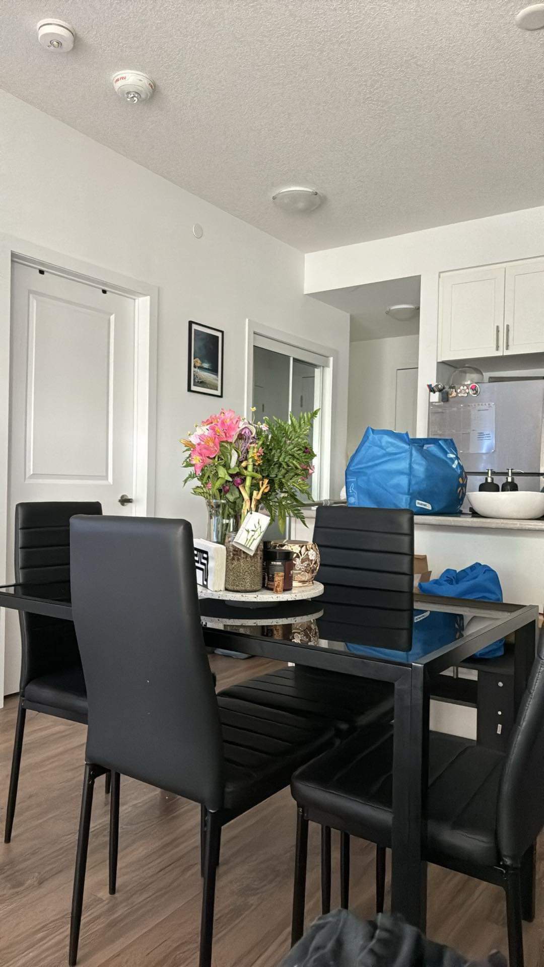 Black Dining Table and Chairs $150