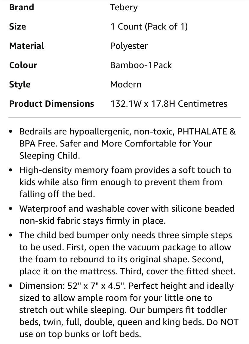 Bed Bumper Pad - child/adult - photo 3