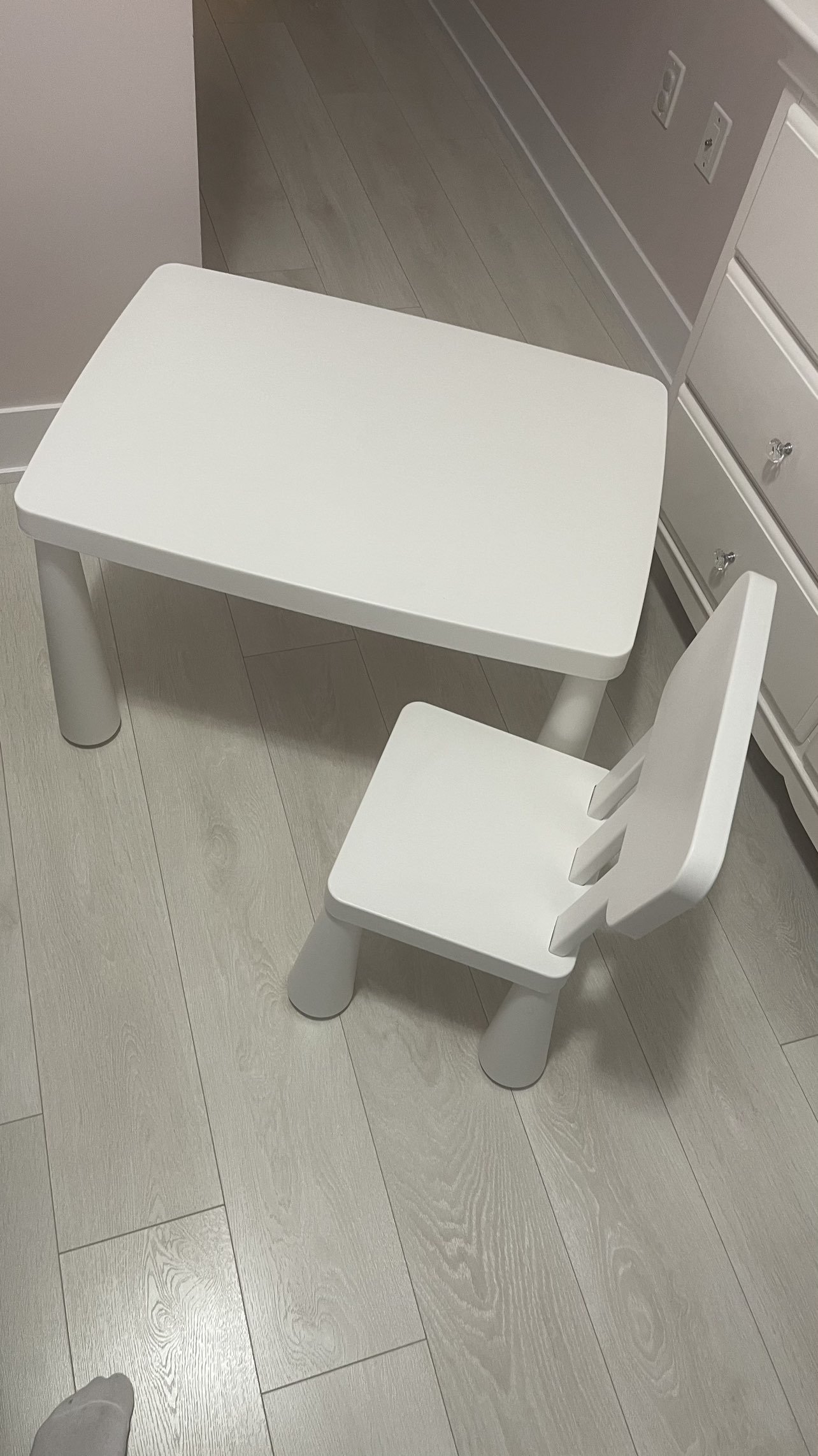 Ikea table and chair