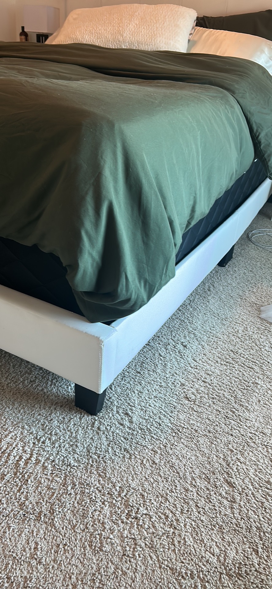 White bed frame with head board - photo 2