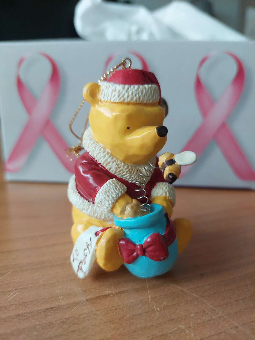Vintage Winnie the Pooh Santa Christmas Ornament Decor