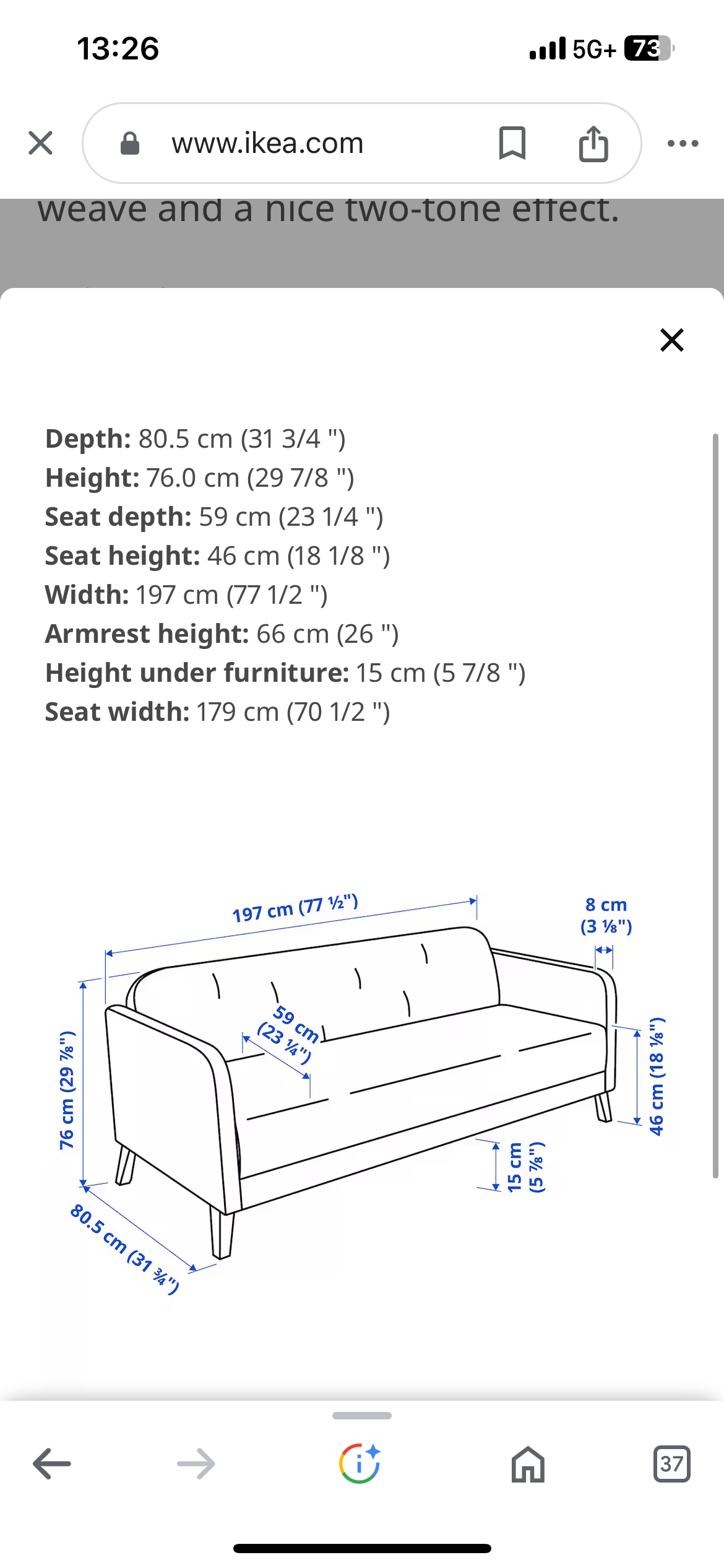 Ikea Linanas Sofa - photo 5