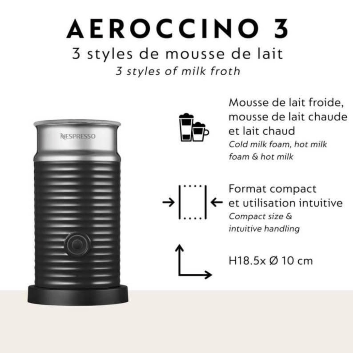 Nespresso pixie with milk frother and pods image indicator(5)