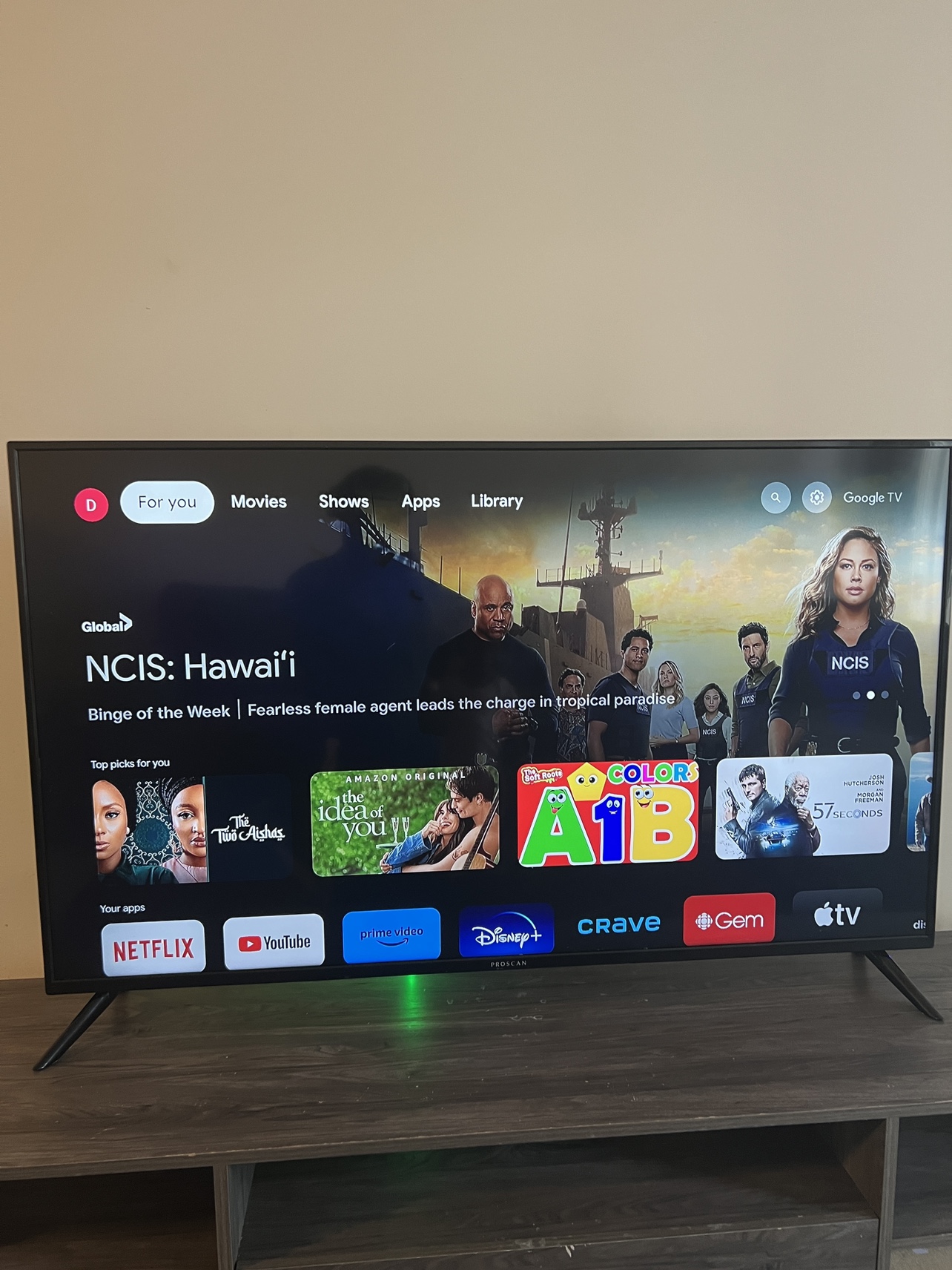 58” Proscan Smart TV (No scratch)