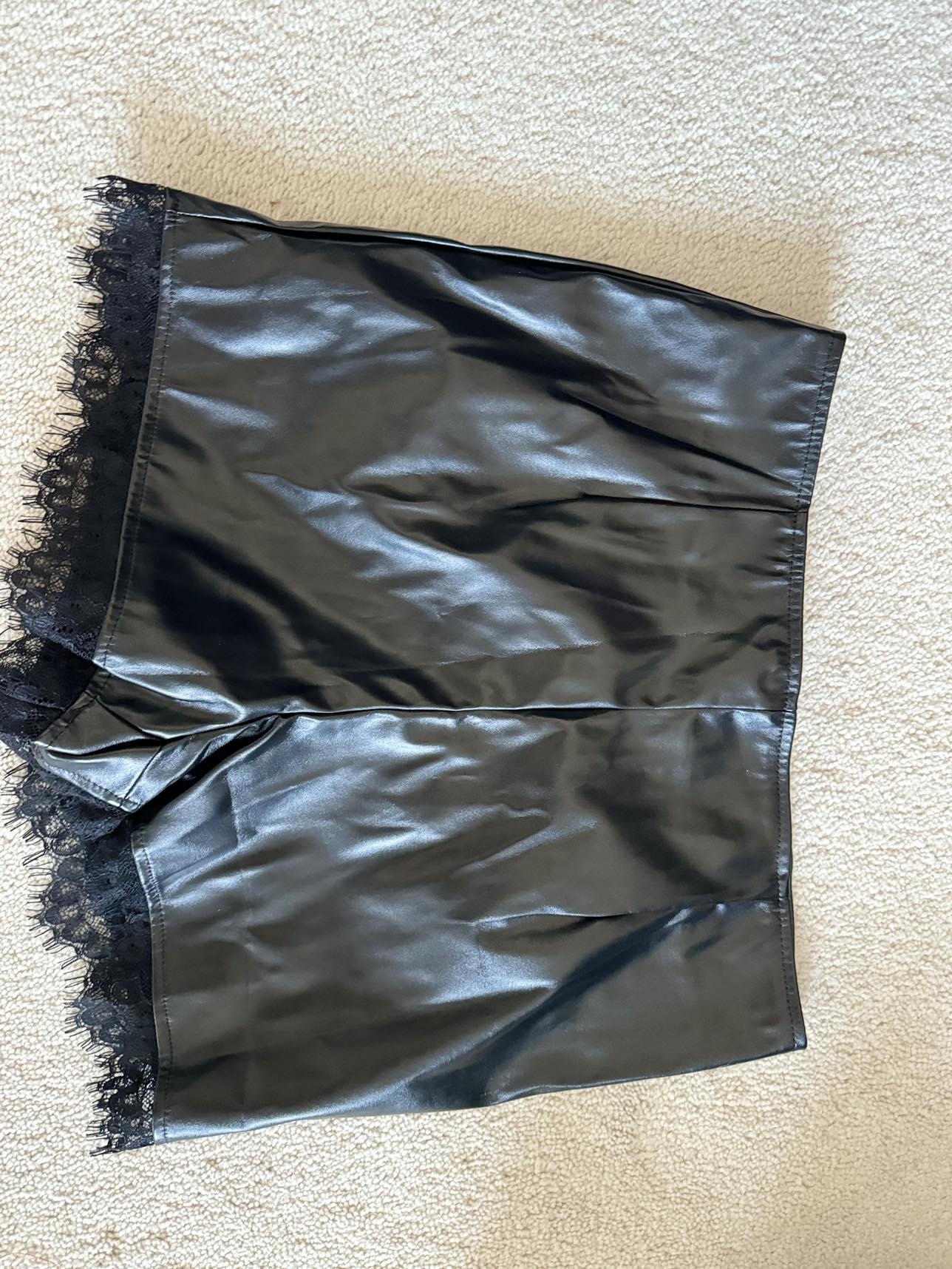 Leather shorts
