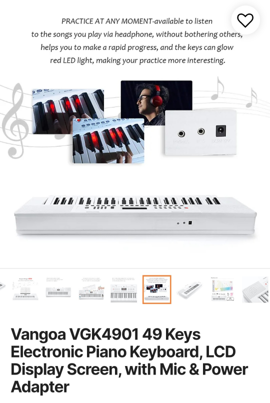 Vangoa Electronic Piano Keyboard, LCD Display Screen - photo 2
