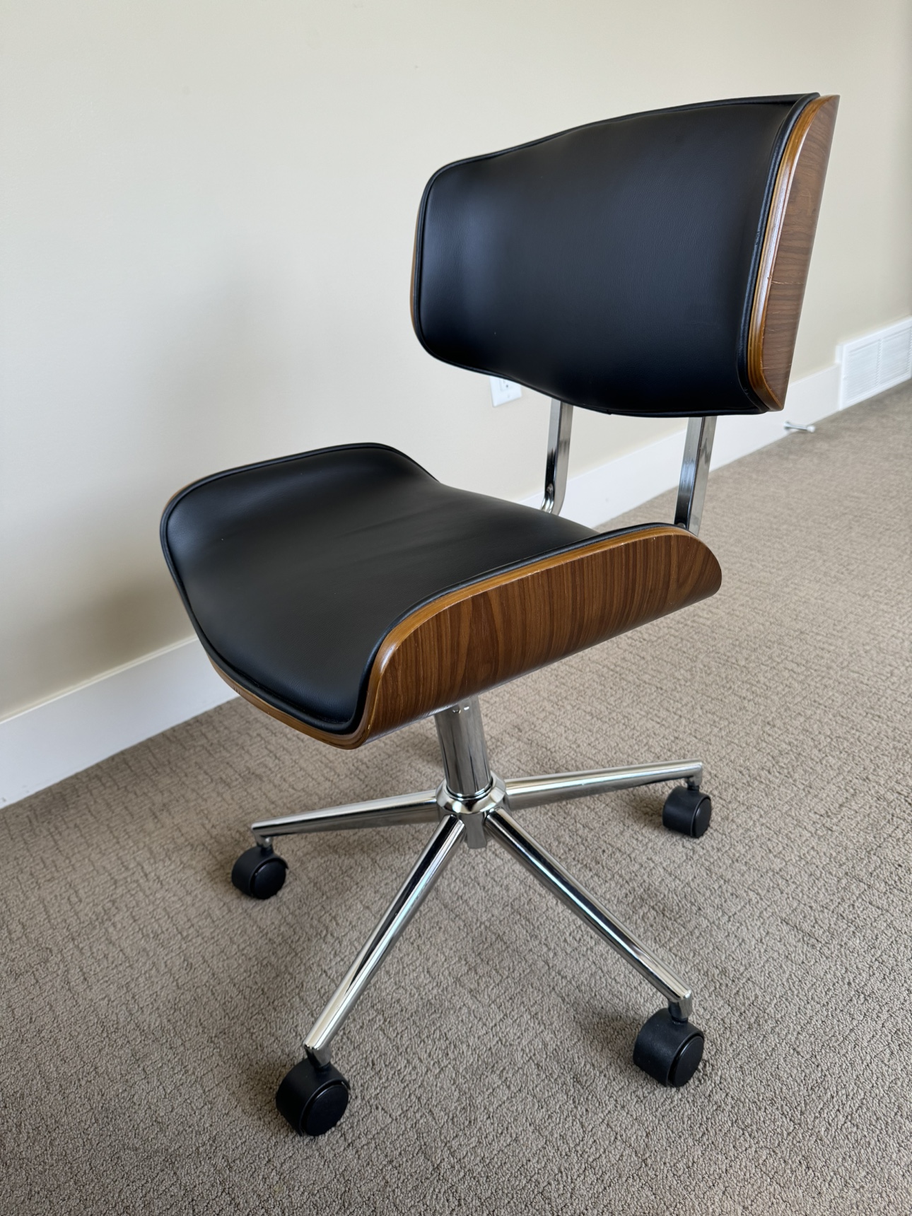 Computer Writing Desk & Mid Century Office Stool Chair - photo 5