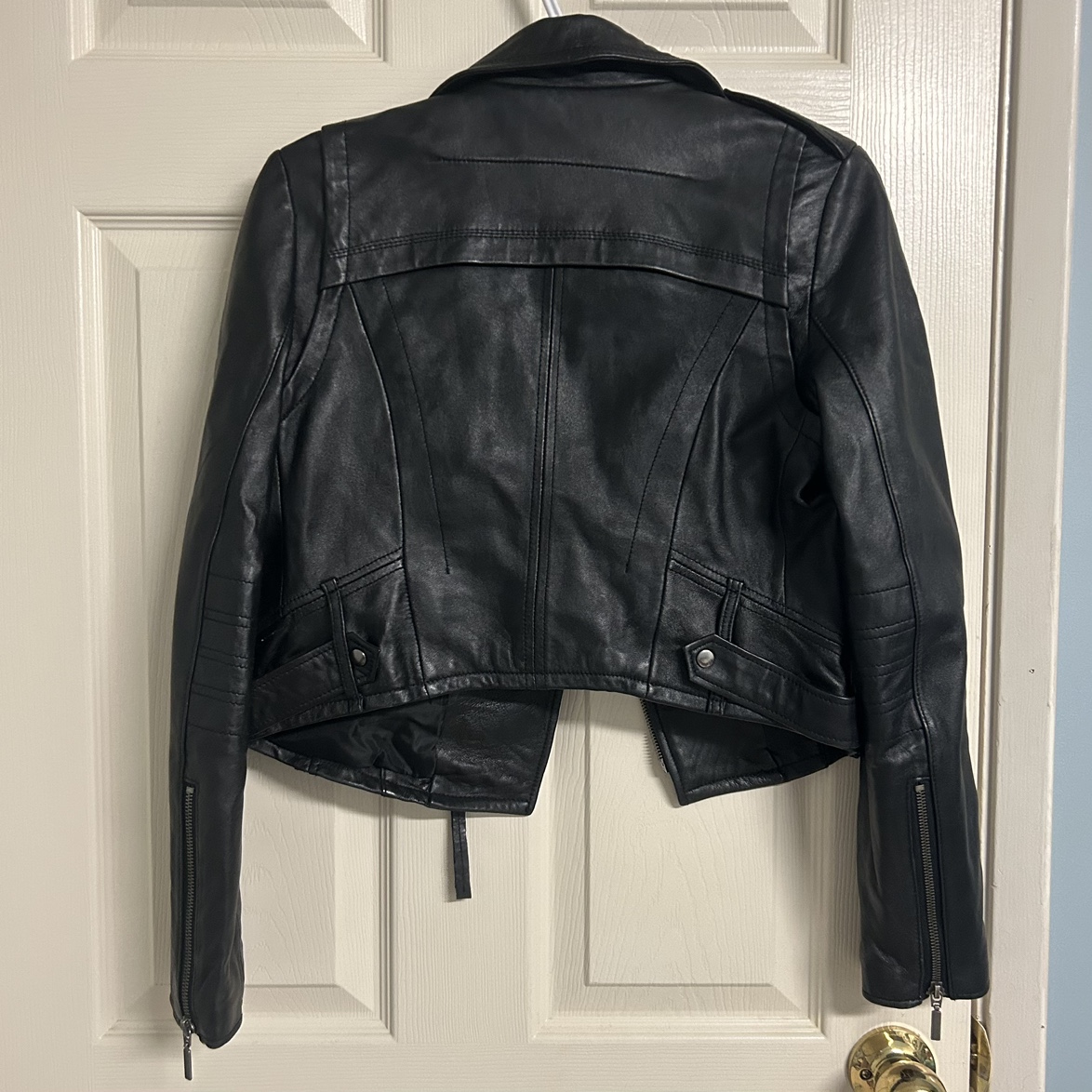 Sheepskin leather riders jacket - photo 2
