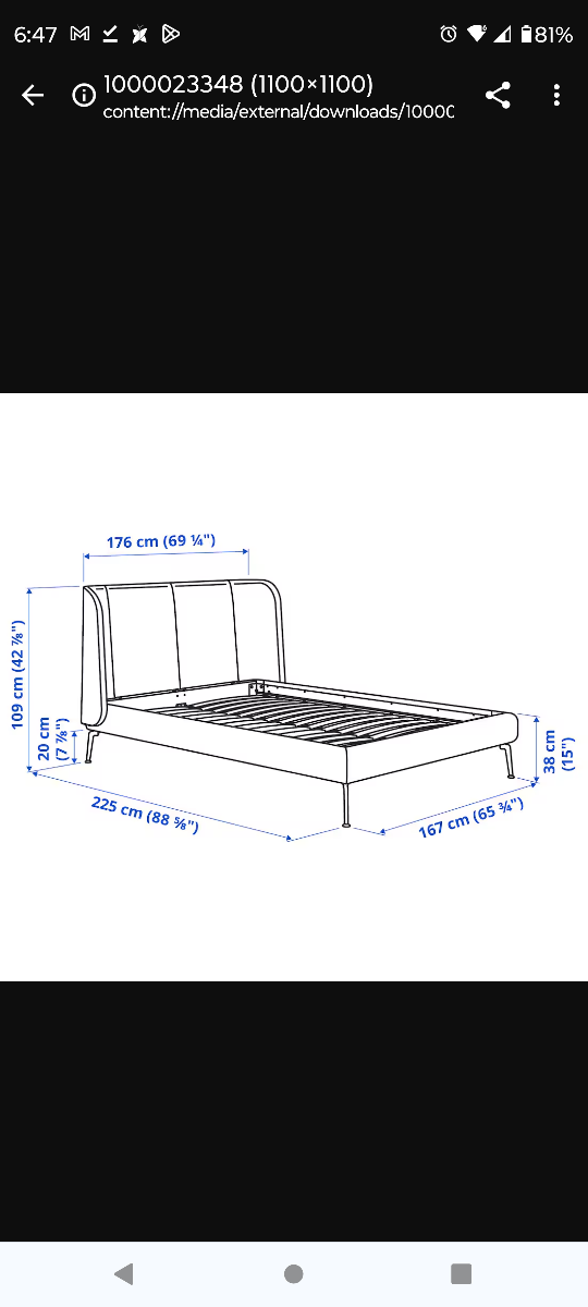 Ikea Queen size bed frame - photo 2