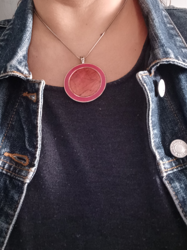 🥕💕beautiful pink stone pendant necklace image indicator(4)