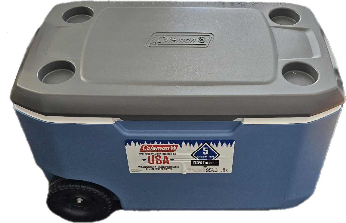 Cooler - Coleman 62QT wheeled cooler - photo 2