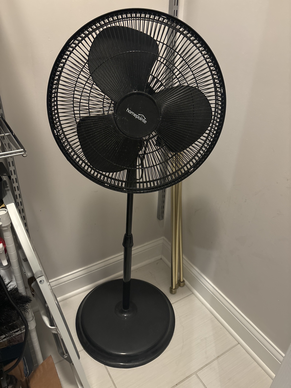 Black Rotating Standing Fan