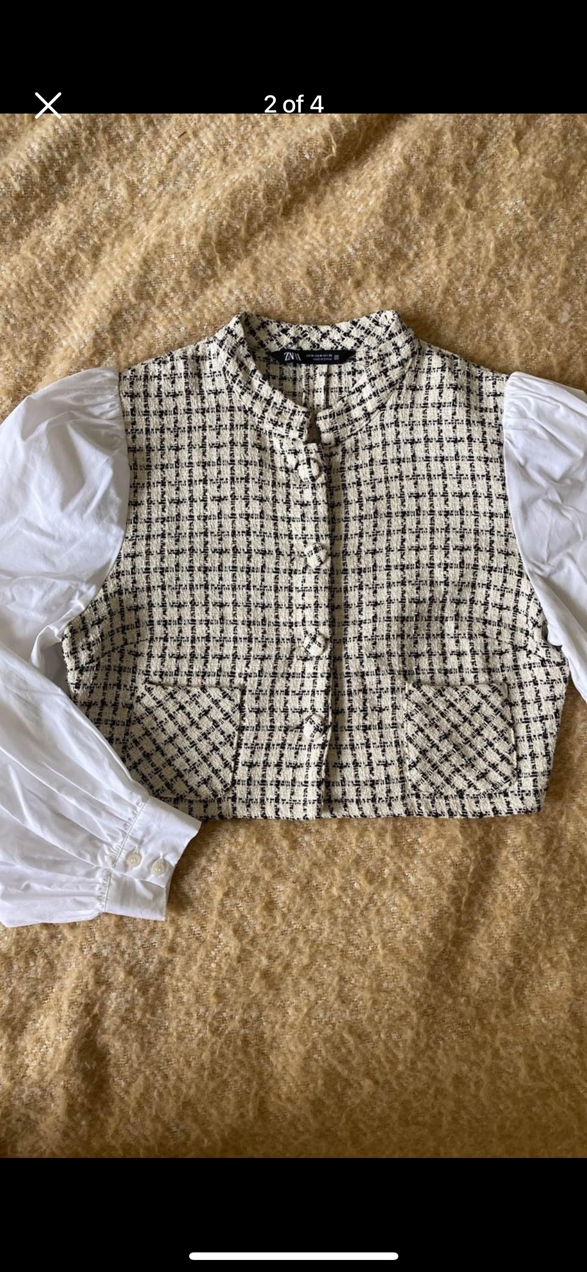 Zara cropped shirt thumbnail