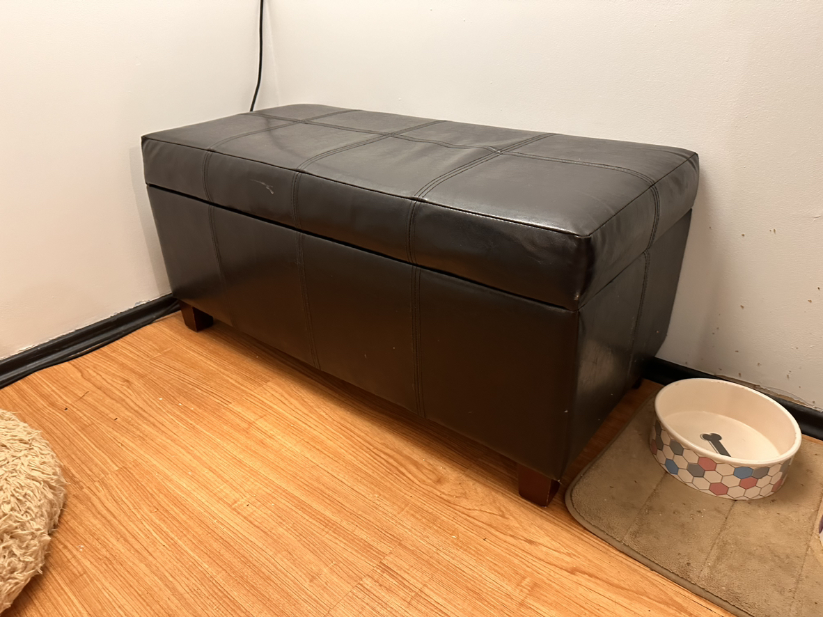 Ottoman with storage: Black - photo 2