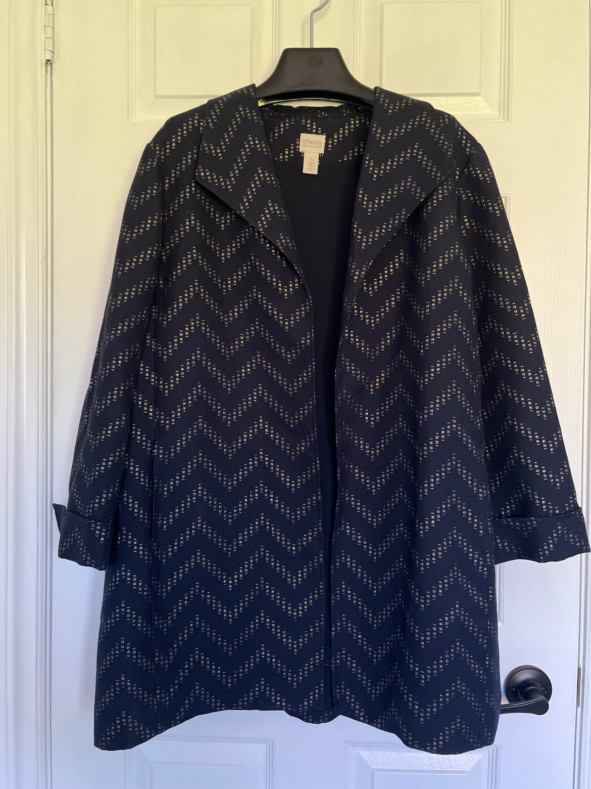 Navy & Gold Chevron Jacket thumbnail