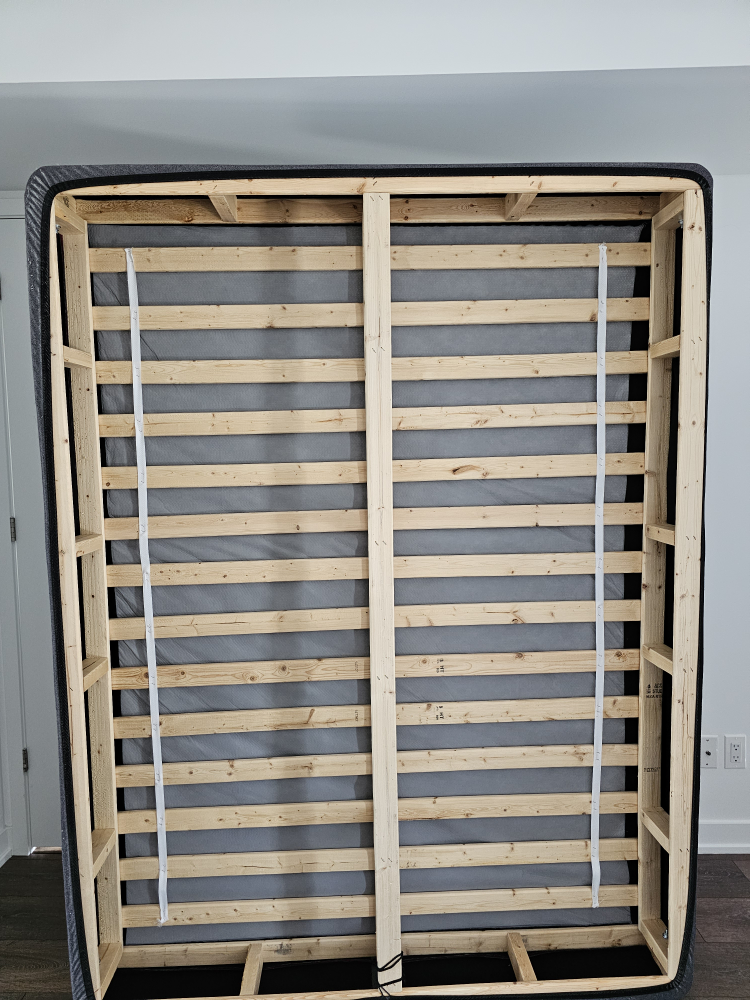 Moving sale. Douglas wooden bed foundation thumbnail