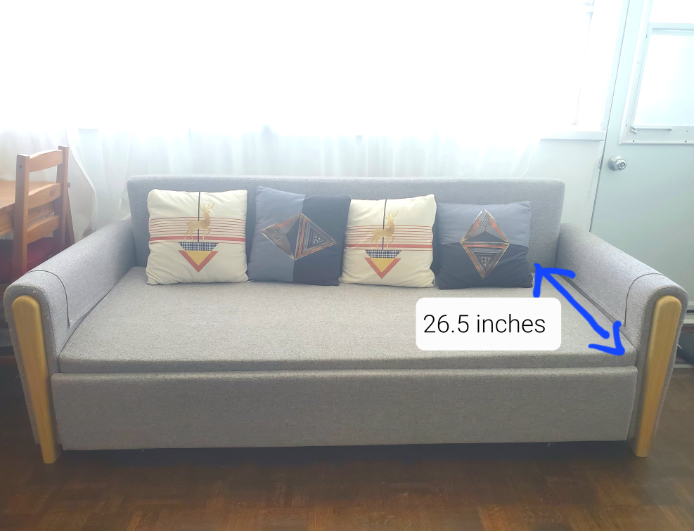 Light grey king-size sofa bed with 4 cushions - photo 2