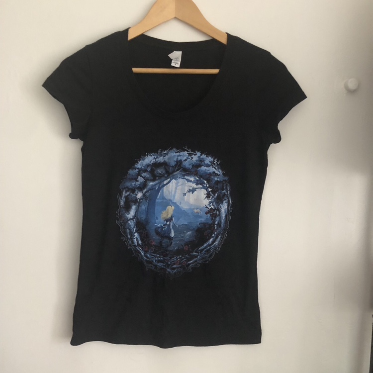 Black Alice in Wonderland T-shirt thumbnail