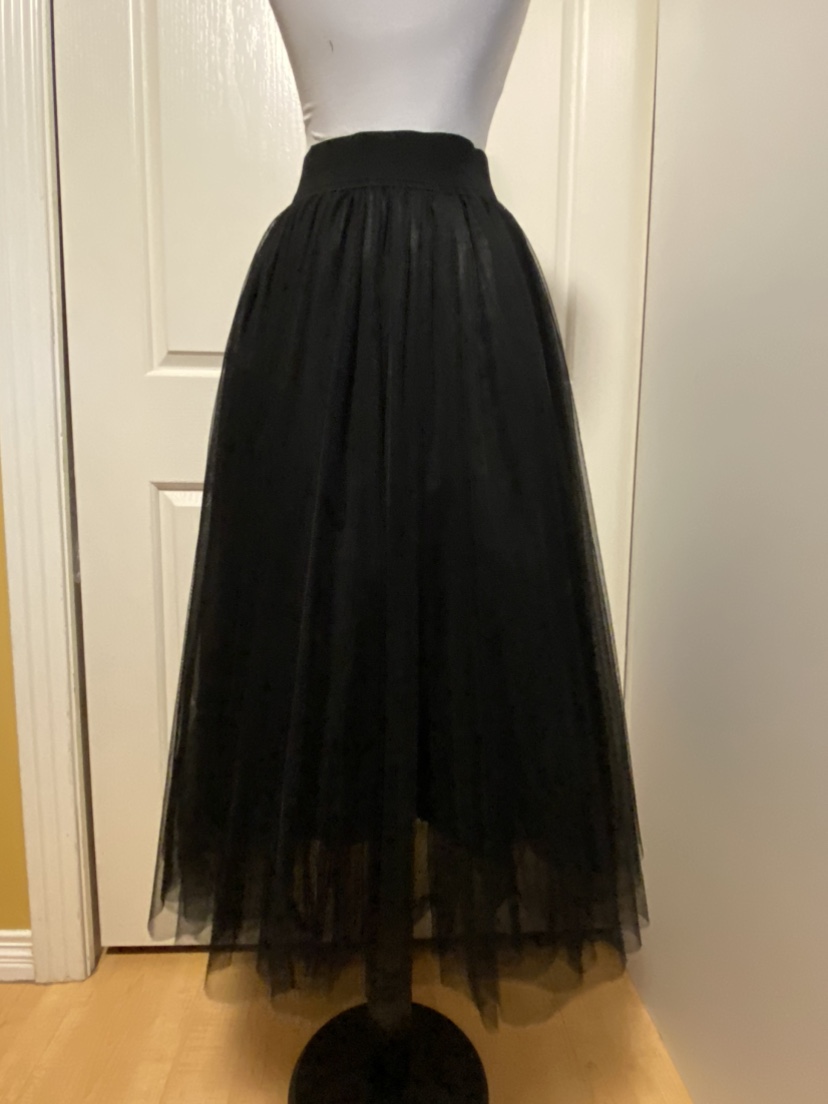 Long Black Mesh Skirt - photo 4