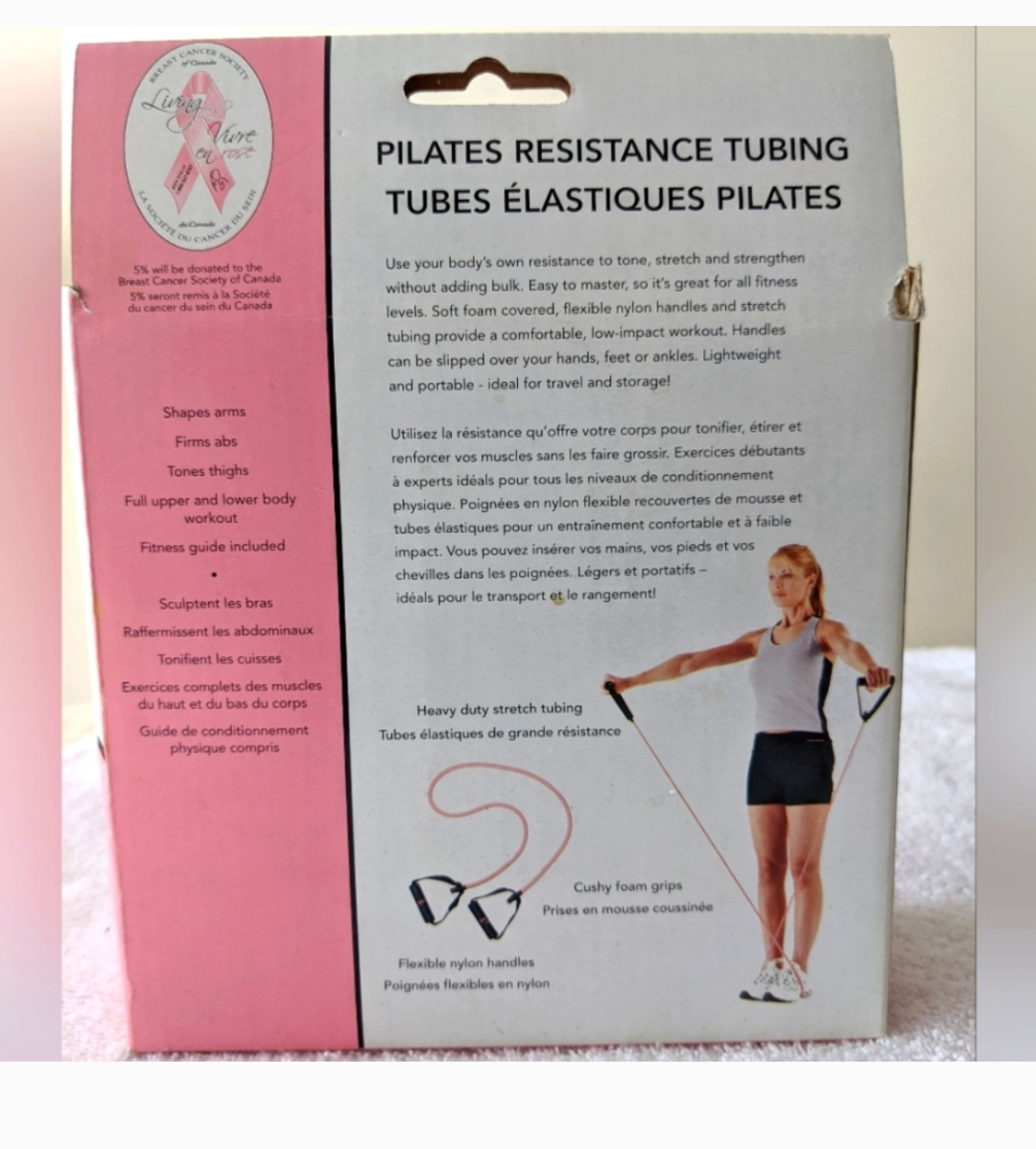 🧡 Pilates Resistance Tubing in Pink  🧡 image indicator(4)