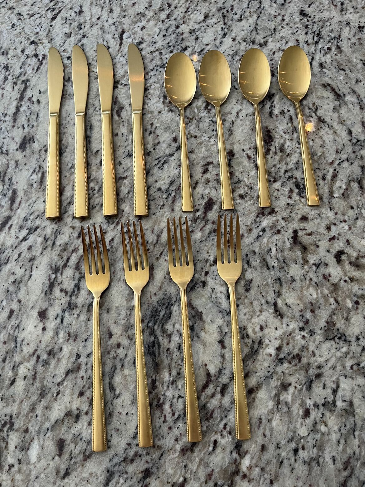 Gold Flatware Set