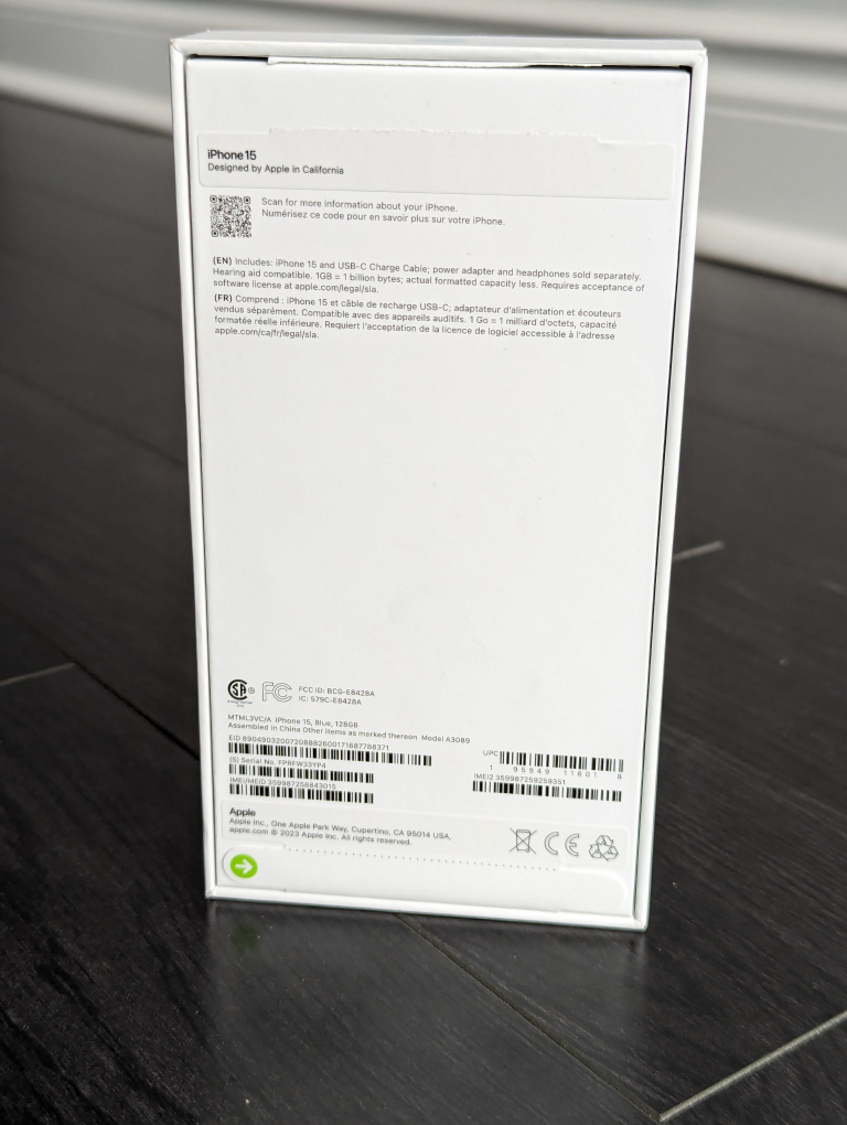 iPhone 15 blue 128 GB Brand New - photo 2