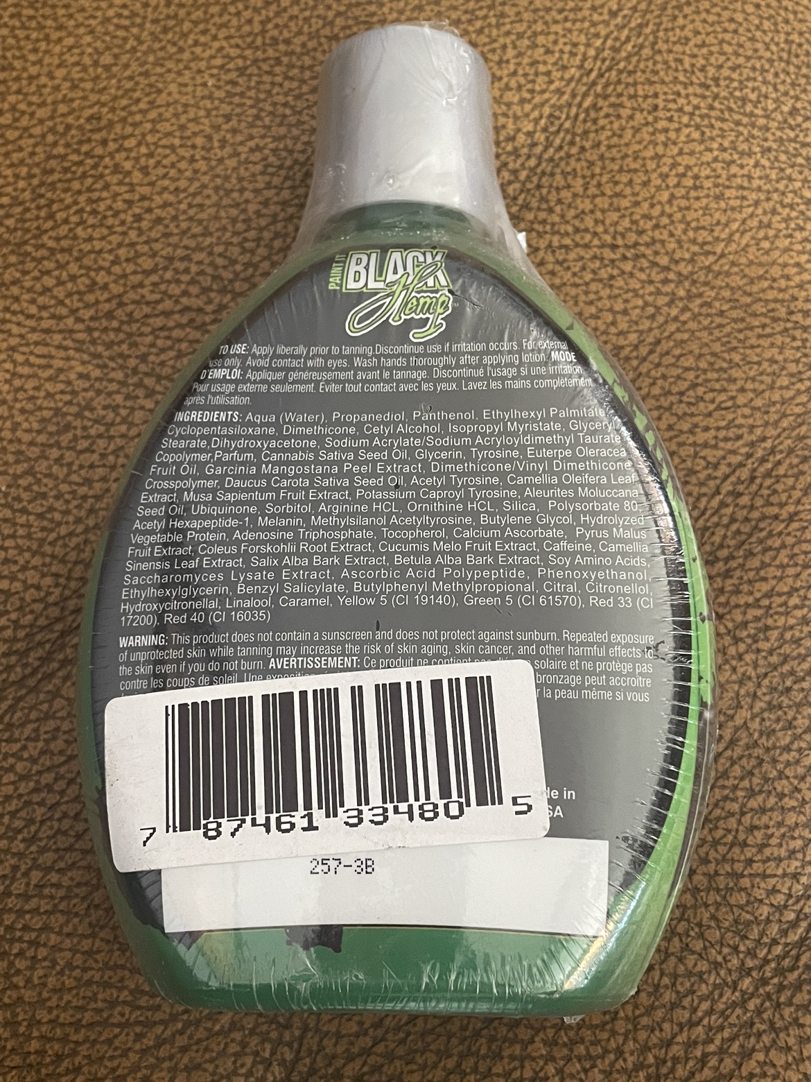 Black Hemp Tanning Lotion 400ml - photo 2