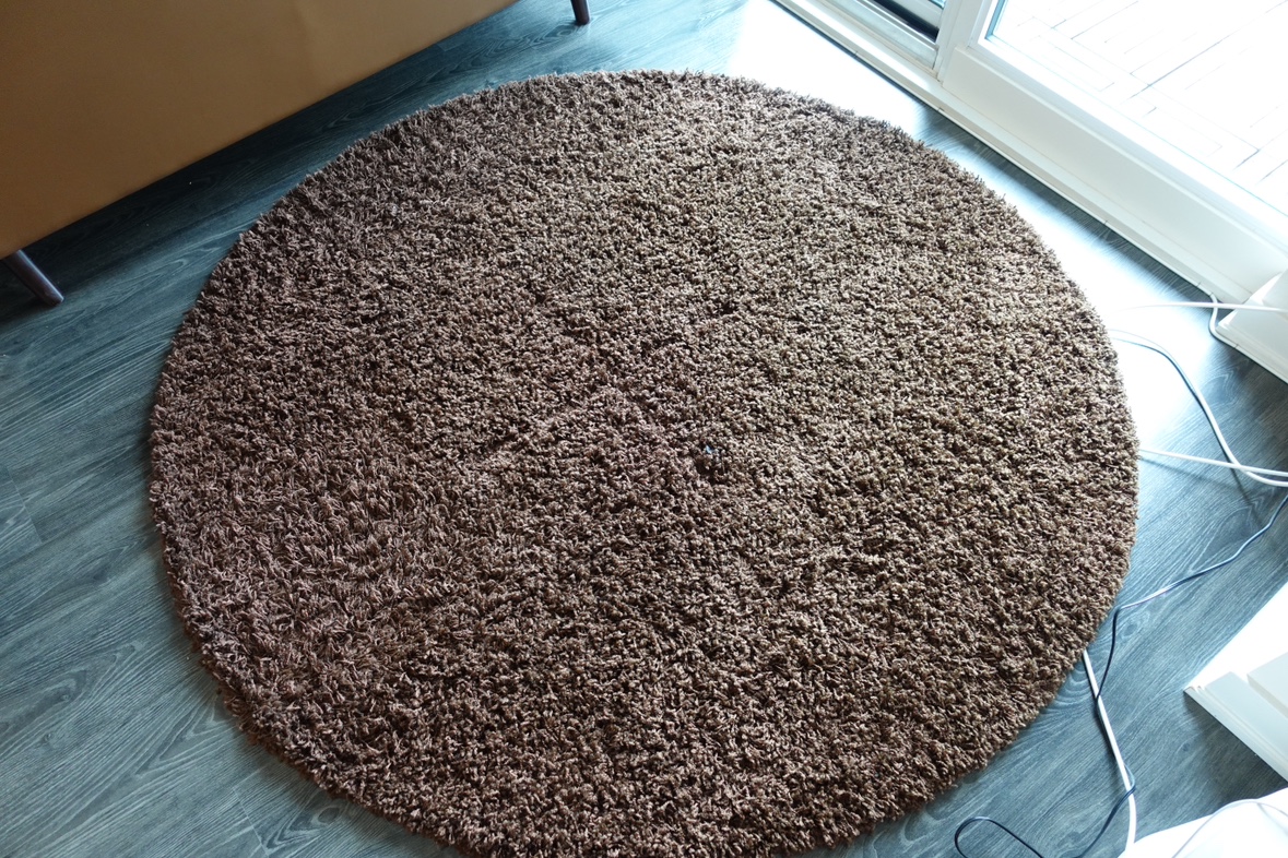 6X6 Solid Shag Brown Round Rug - photo 3