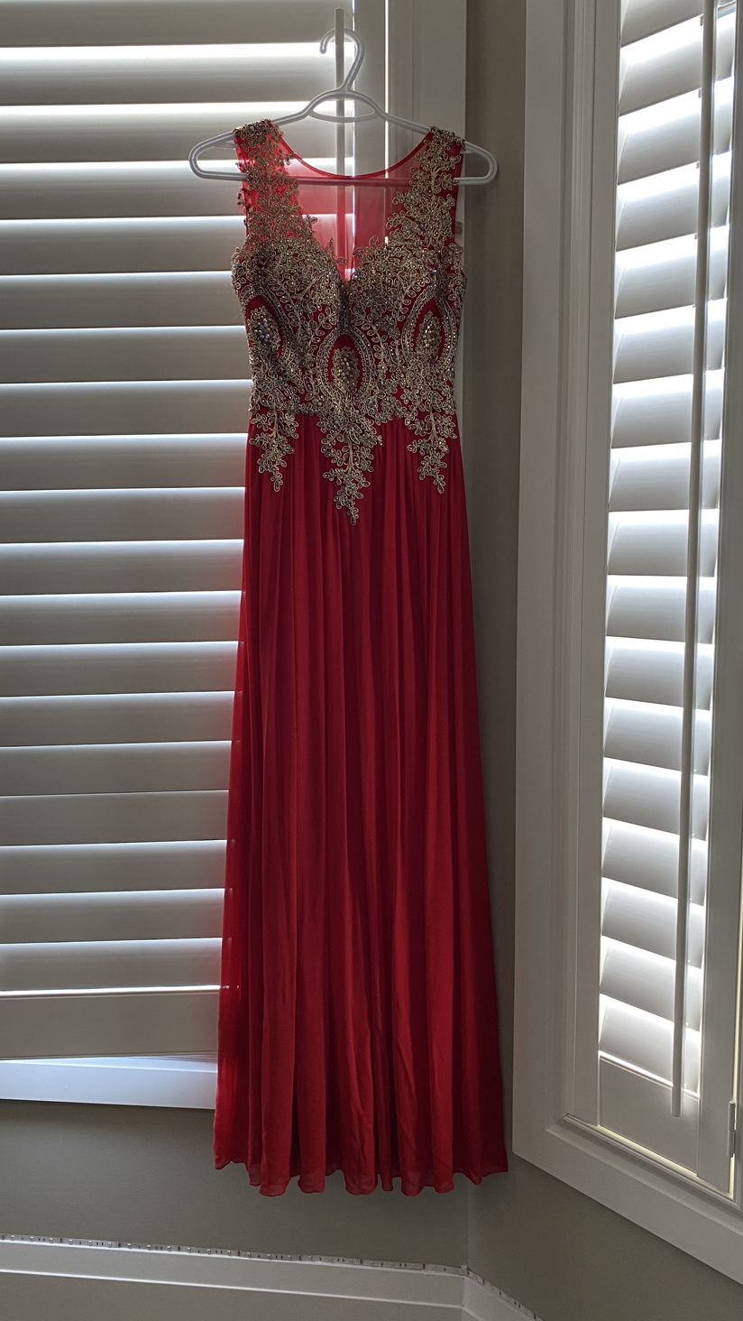 Red prom or birthday dress