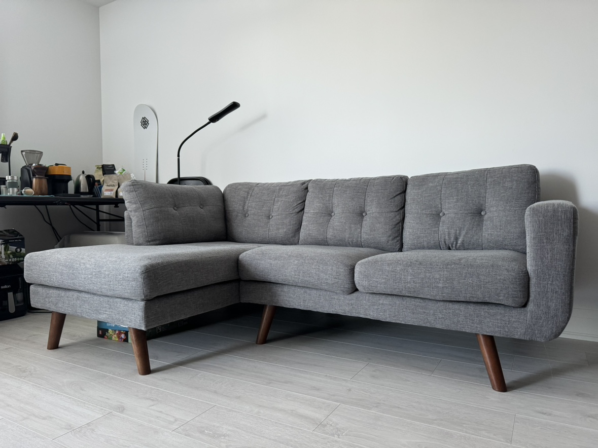 [Move out sale] Structube Left Sectional Corner Sofa Light Grey - photo 2