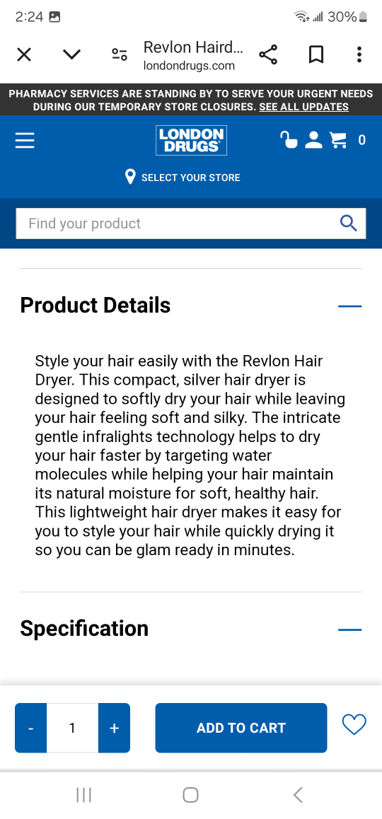 Revlon Hairdryer - Silver - RV544F - photo 2
