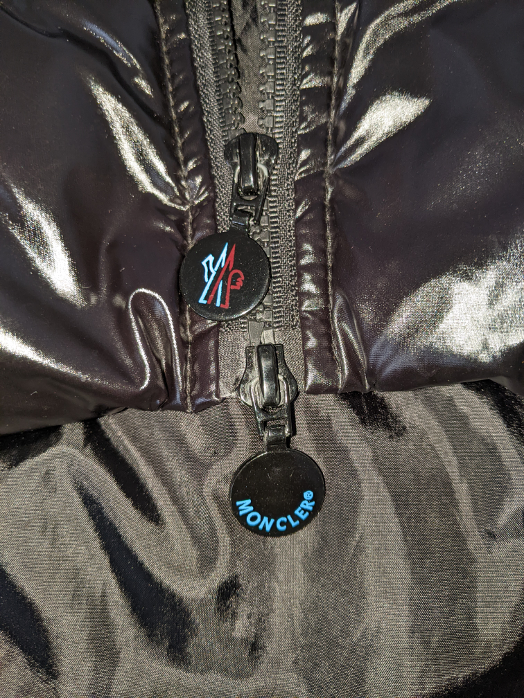 Moncler Black Belted Puffer Jacket Hood With Faux Fur Size 3 - photo 5